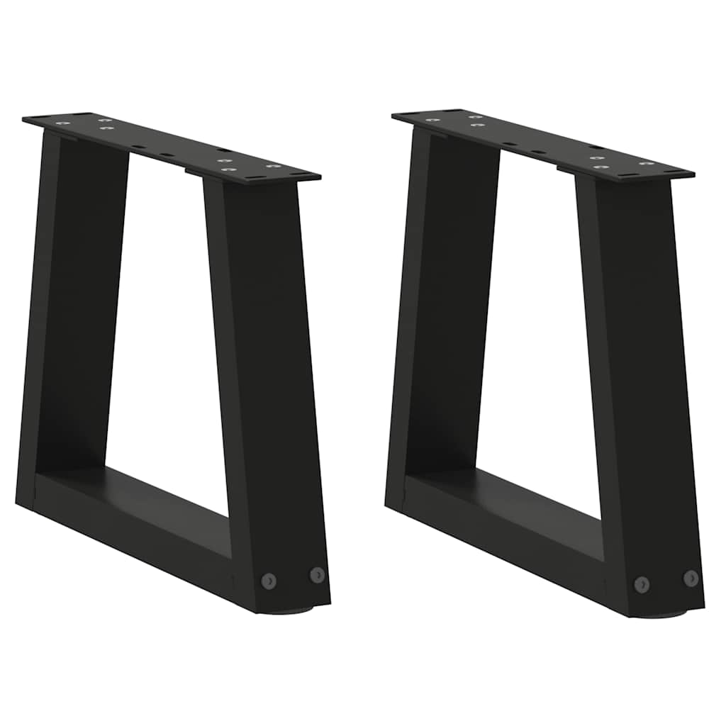 vidaXL Coffee Table Legs V-Shape 2 pcs Black 30x(30-31.3) cm Steel 1