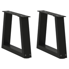 vidaXL Coffee Table Legs V-Shape 2 pcs Black 30x(30-31.3) cm Steel 1