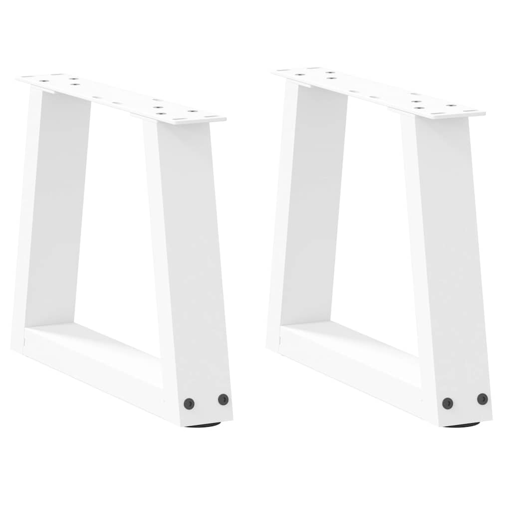 vidaXL Coffee Table Legs V-Shape 2 pcs White 30x(30-31.3) cm Steel 1