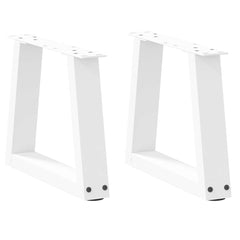 vidaXL Coffee Table Legs V-Shape 2 pcs White 30x(30-31.3) cm Steel 1