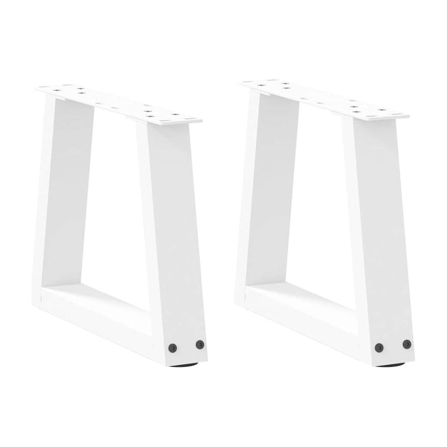 Coffee Table Legs V-Shape 2 pcs White Steel