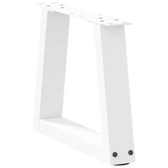 vidaXL Coffee Table Legs V-Shape 2 pcs White 30x(30-31.3) cm Steel 4