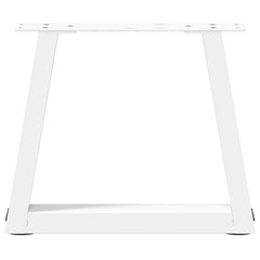 vidaXL Coffee Table Legs V-Shape 2 pcs White 30x(30-31.3) cm Steel 5