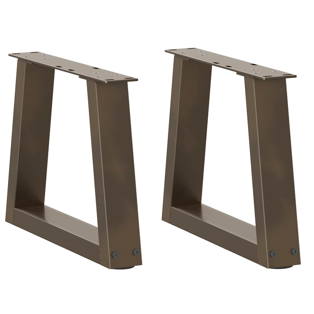 vidaXL Coffee Table Legs V-Shape 2 pcs Natural Steel 30x(30-31.3) cm Steel 1