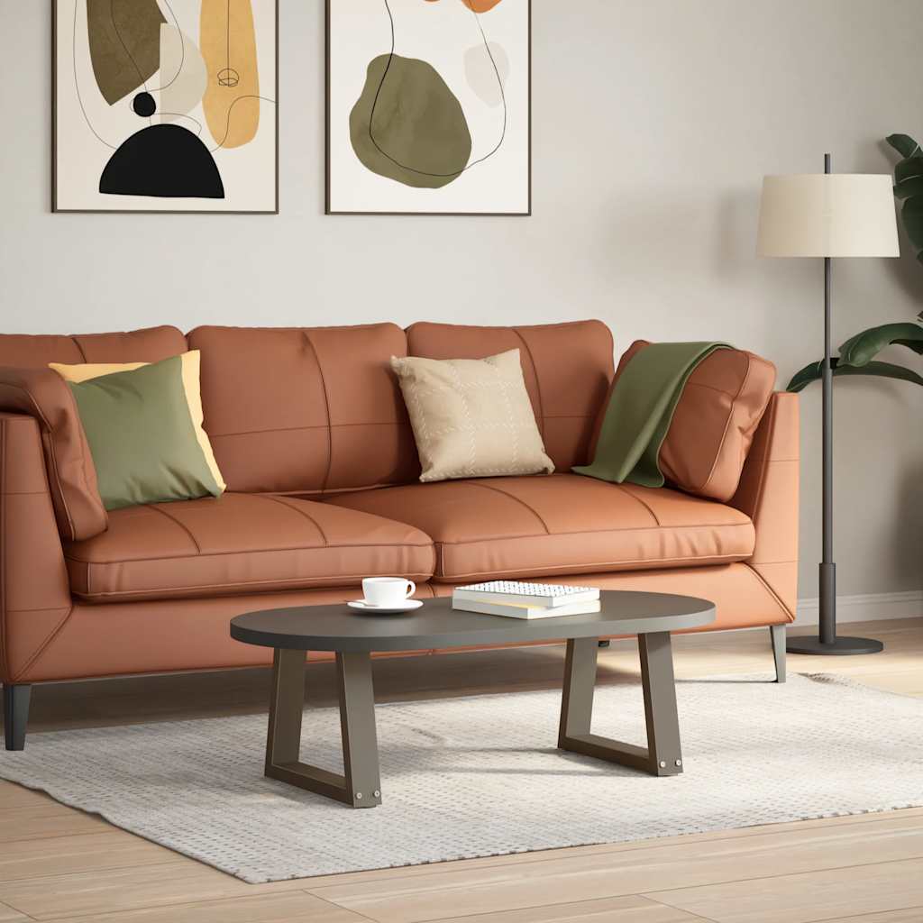 vidaXL Coffee Table Legs V-Shape 2 pcs Natural Steel 30x(30-31.3) cm Steel 2