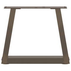 vidaXL Coffee Table Legs V-Shape 2 pcs Natural Steel 30x(30-31.3) cm Steel 5