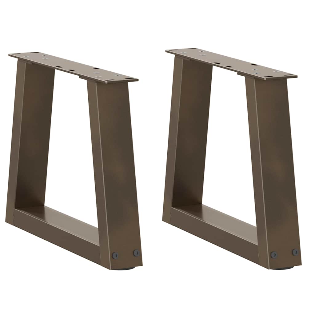 vidaXL Coffee Table Legs V-Shape 2 pcs Natural Steel 40x(30-31.3) cm Steel 1
