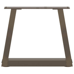 vidaXL Coffee Table Legs V-Shape 2 pcs Natural Steel 40x(30-31.3) cm Steel 5