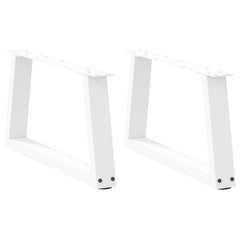vidaXL Coffee Table Legs V-Shape 2 pcs White 50x(30-31.3) cm Steel 1