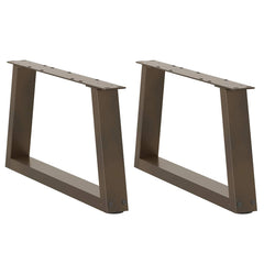 vidaXL Coffee Table Legs V-Shape 2 pcs Natural Steel 50x(30-31.3) cm Steel 1