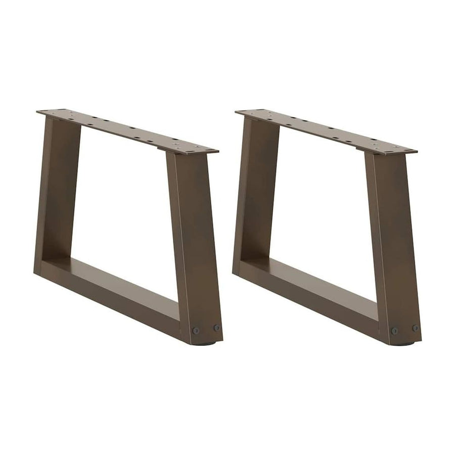 Coffee Table Legs V-Shape 2 pcs Natural Steel