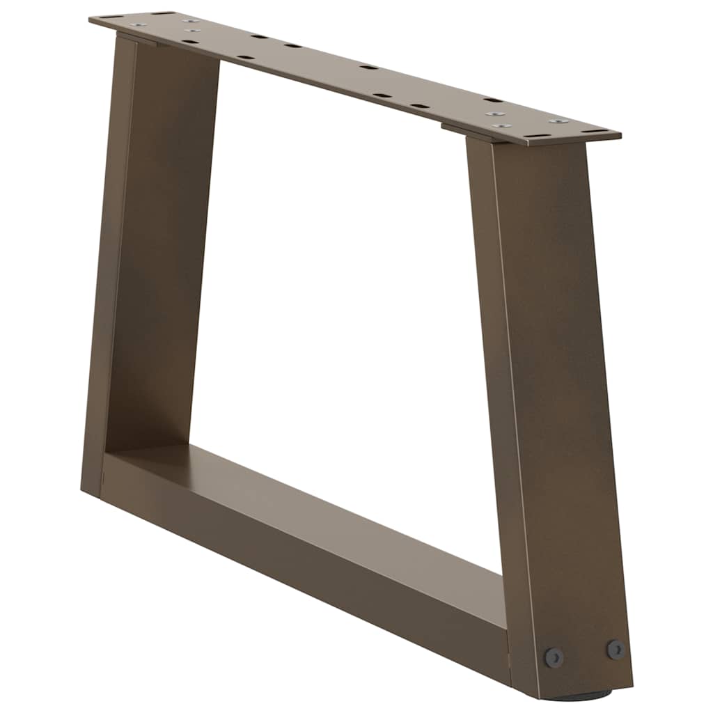 vidaXL Coffee Table Legs V-Shape 2 pcs Natural Steel 50x(30-31.3) cm Steel 4