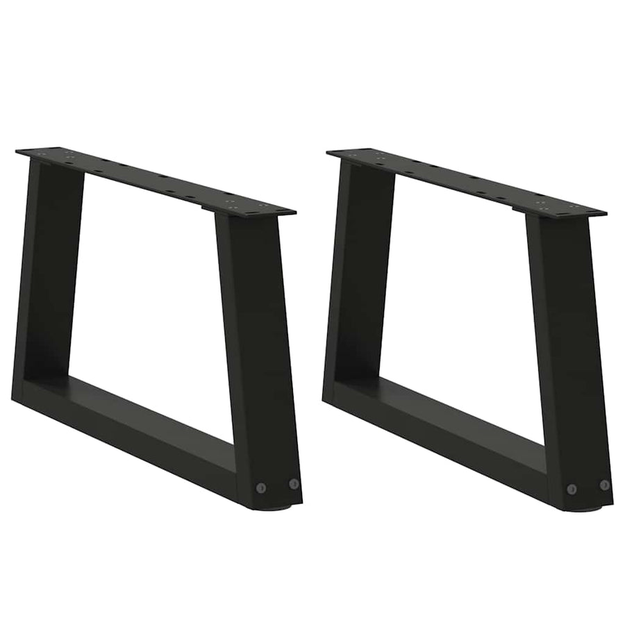 vidaXL Coffee Table Legs V-Shape 2 pcs Black 60x(30-31,3) cm Steel 1