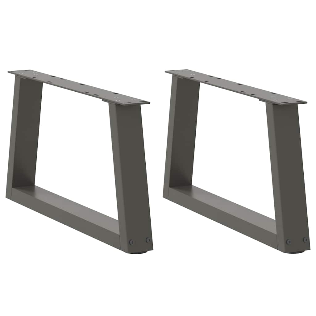 vidaXL Coffee Table Legs V-Shape 2 pcs Anthracite 60x(30-31.3) cm Steel 1