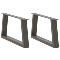 vidaXL Coffee Table Legs V-Shape 2 pcs Anthracite 60x(30-31.3) cm Steel 1