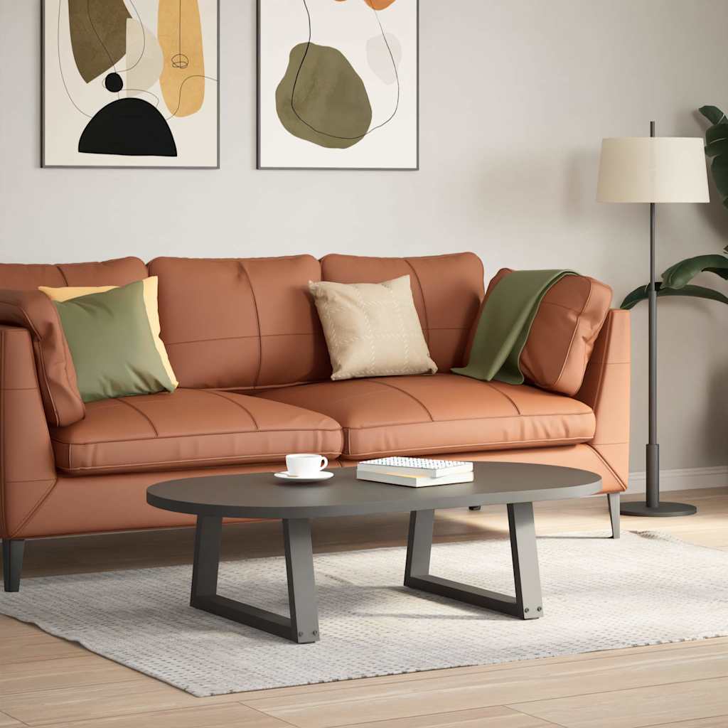 vidaXL Coffee Table Legs V-Shape 2 pcs Anthracite 60x(30-31.3) cm Steel 2
