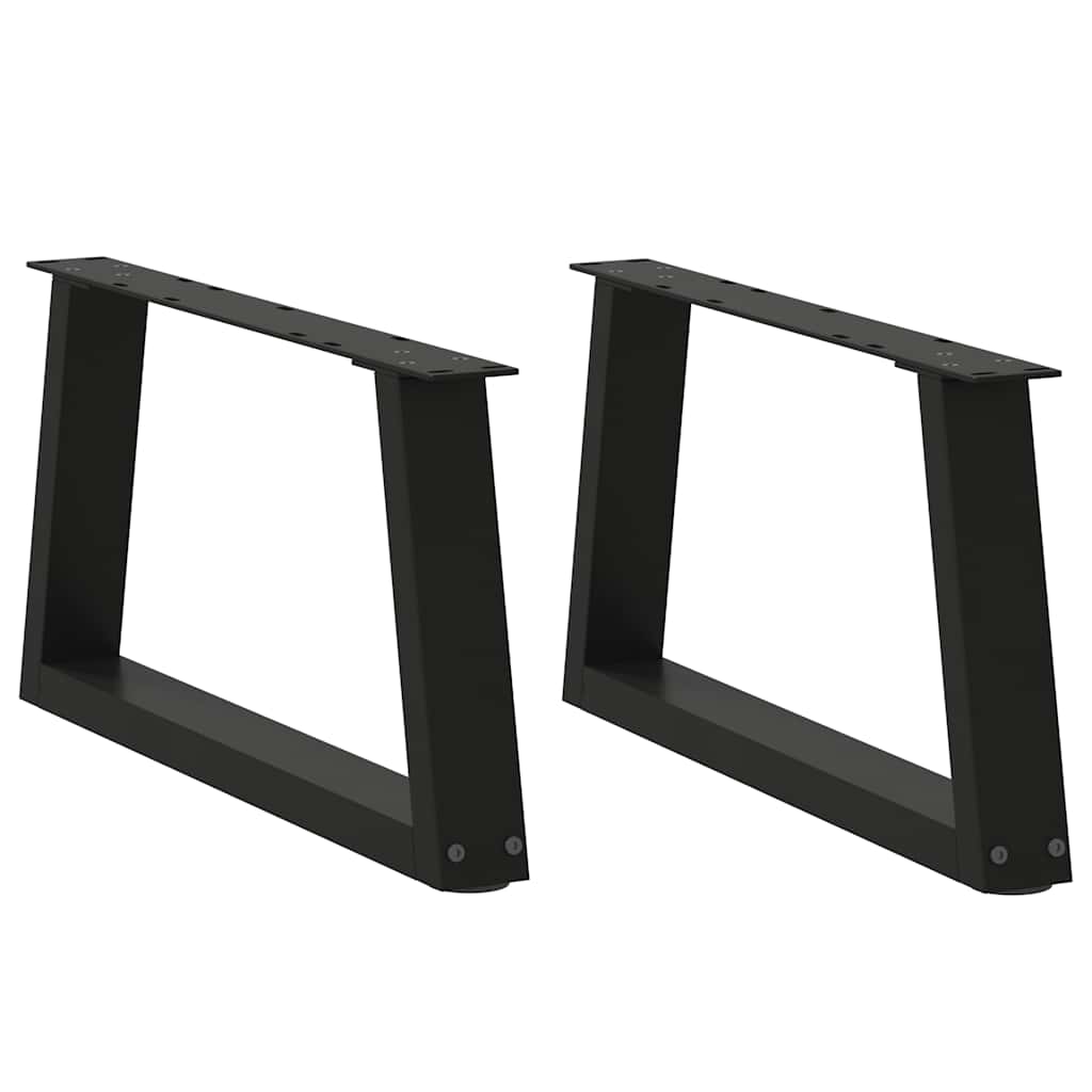 vidaXL Coffee Table Legs V-Shape 2 pcs Black 70x(30-31.3) cm Steel 1