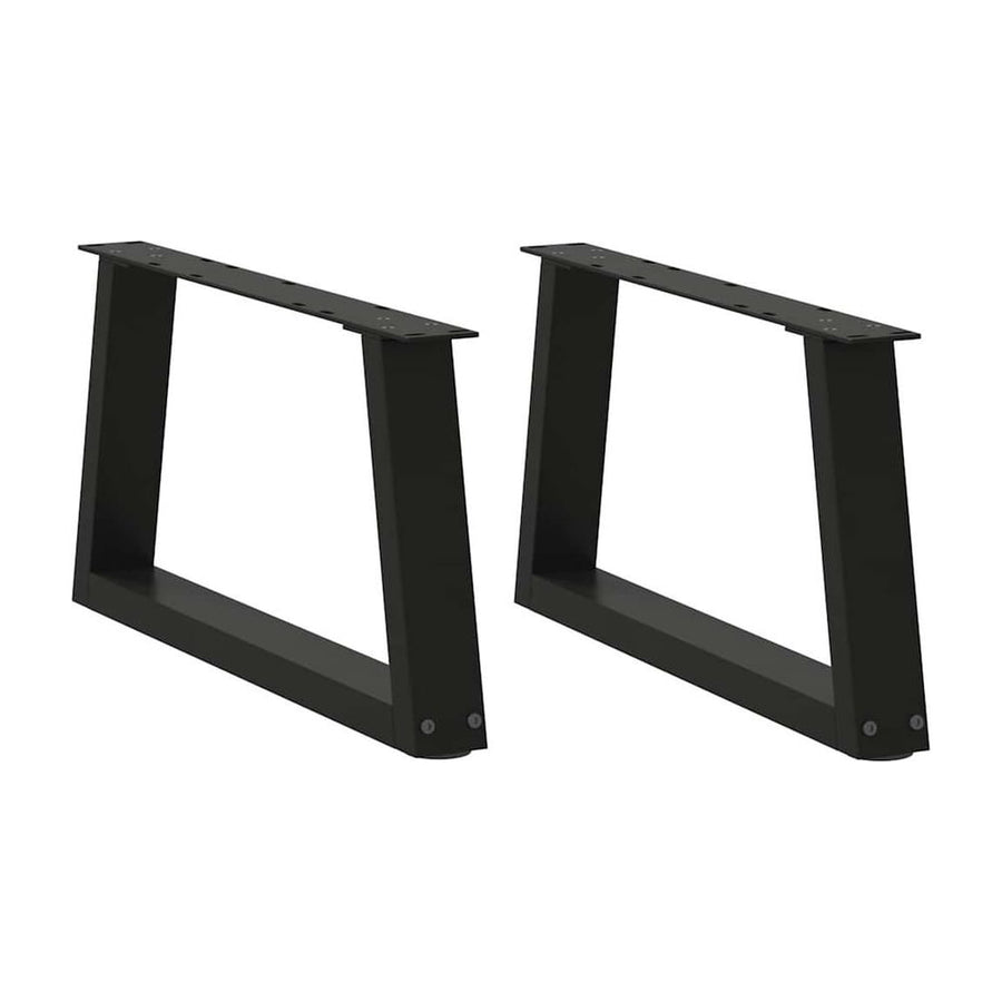 Coffee Table Legs V-Shape 2 pcs Black Steel