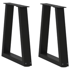 vidaXL Coffee Table Legs V-Shape 2 pcs Black 28x(42-43.3) cm Steel 1