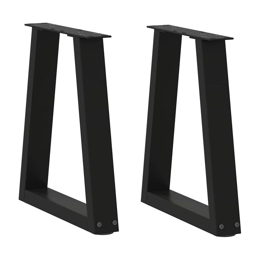 Coffee Table Legs V-Shape 2 pcs Black Steel