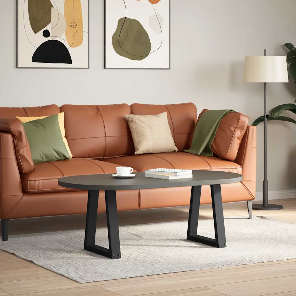 vidaXL Coffee Table Legs V-Shape 2 pcs Black 28x(42-43.3) cm Steel 2