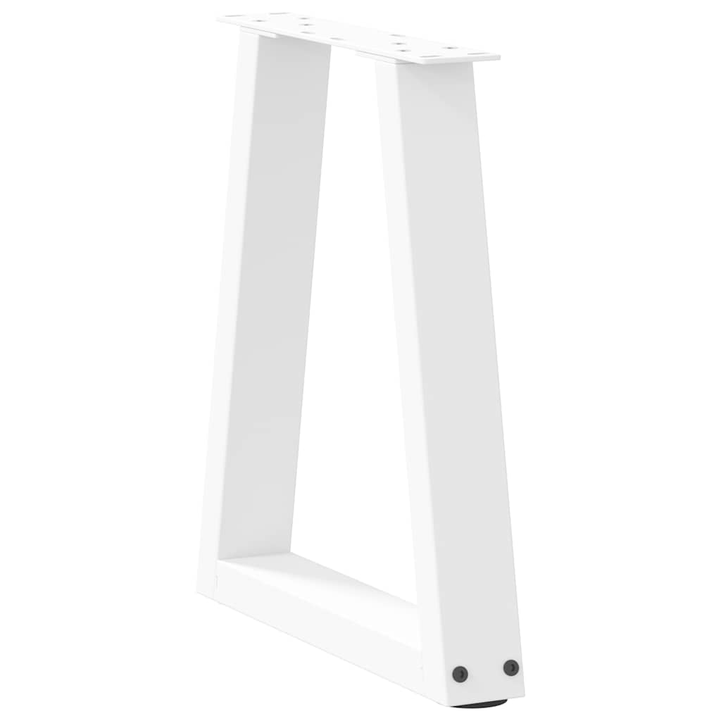 vidaXL Coffee Table Legs V-Shape 2 pcs White 28x(42-43.3) cm Steel 4