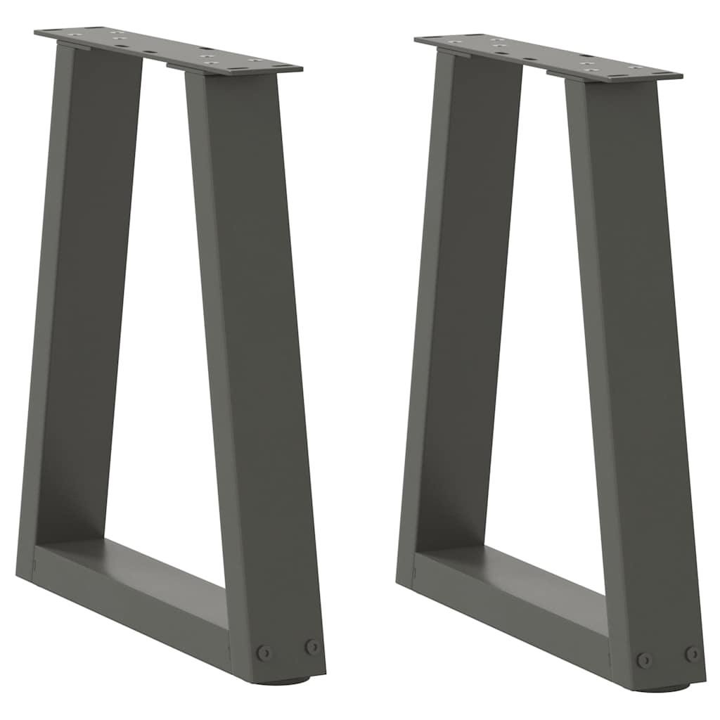 vidaXL Coffee Table Legs V-Shape 2 pcs Anthracite 28x(42-43.3) cm Steel 1