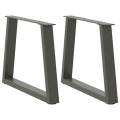 vidaXL Coffee Table Legs V-Shape 2 pcs Anthracite 50x(42-43.3) cm Steel 1