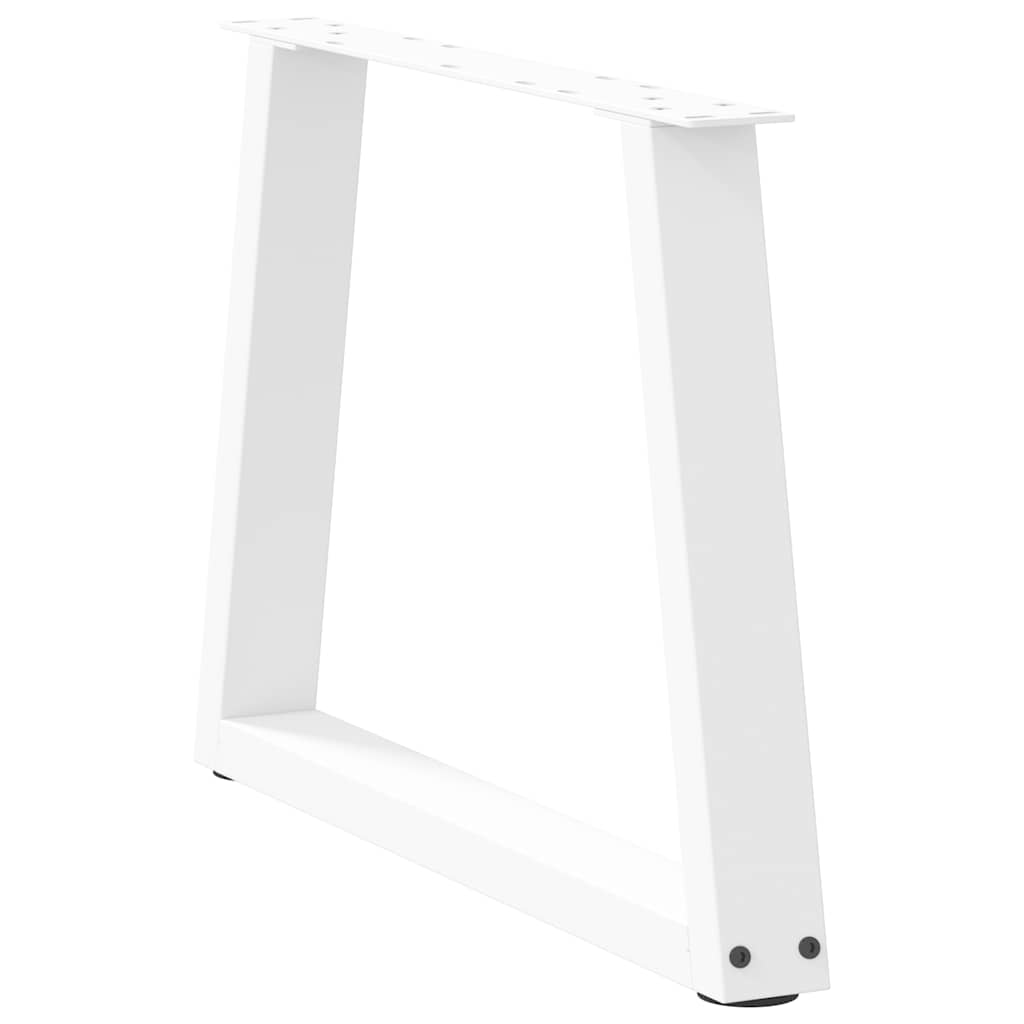 vidaXL Coffee Table Legs V-Shape 2 pcs White 60x(42-43.3) cm Steel 4