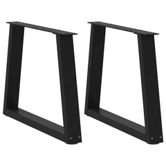 vidaXL Coffee Table Legs V-Shape 2 pcs Black 70x(42-43.3) cm Steel 1