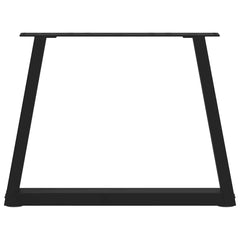 vidaXL Coffee Table Legs V-Shape 2 pcs Black 70x(42-43.3) cm Steel 5