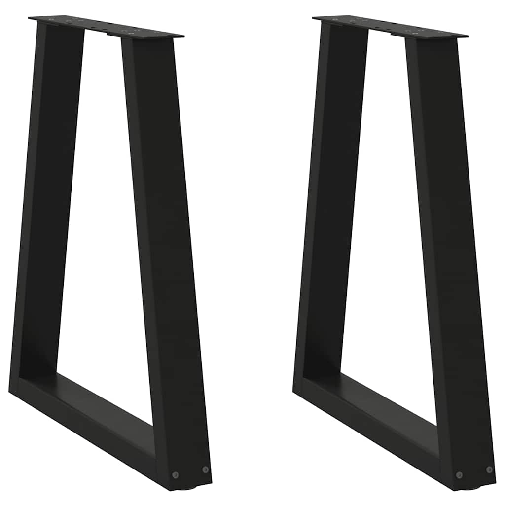 vidaXL Dining Table Legs V-Shape 2 pcs Black 60x(72-73.3) cm Steel 1