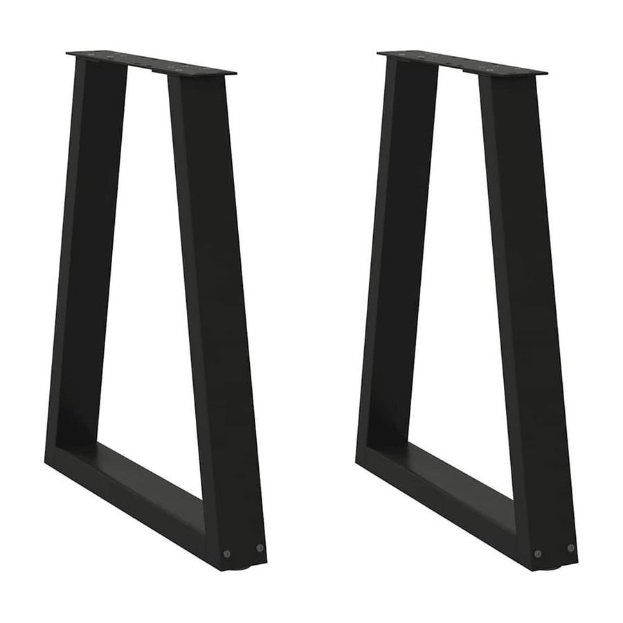 Dining Table Legs V-Shape 2 pcs Black Steel