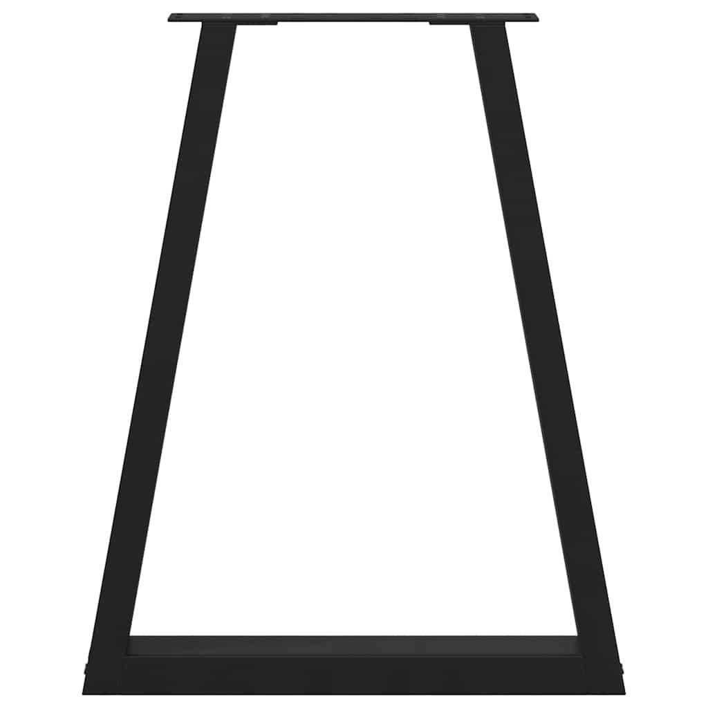 vidaXL Dining Table Legs V-Shape 2 pcs Black 60x(72-73.3) cm Steel 5
