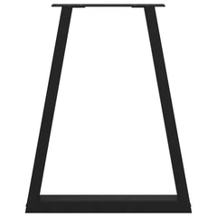 vidaXL Dining Table Legs V-Shape 2 pcs Black 60x(72-73.3) cm Steel 5