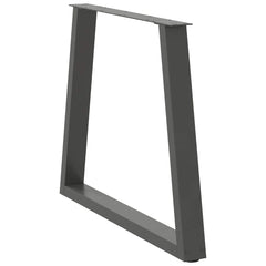 vidaXL Dining Table Legs V-Shape 2 pcs Anthracite 80x(72-73.3) cm Steel 4