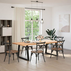 vidaXL Coffee Table Legs V-Shape 30x(30-31.3) Steel 2 Black