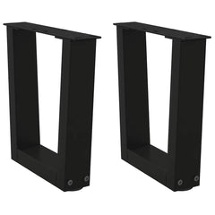 vidaXL Coffee Table Legs V-Shape 2 pcs Black 30x(30-31.3) cm Steel 1