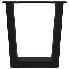 vidaXL Coffee Table Legs V-Shape 2 pcs Black 30x(30-31.3) cm Steel 5