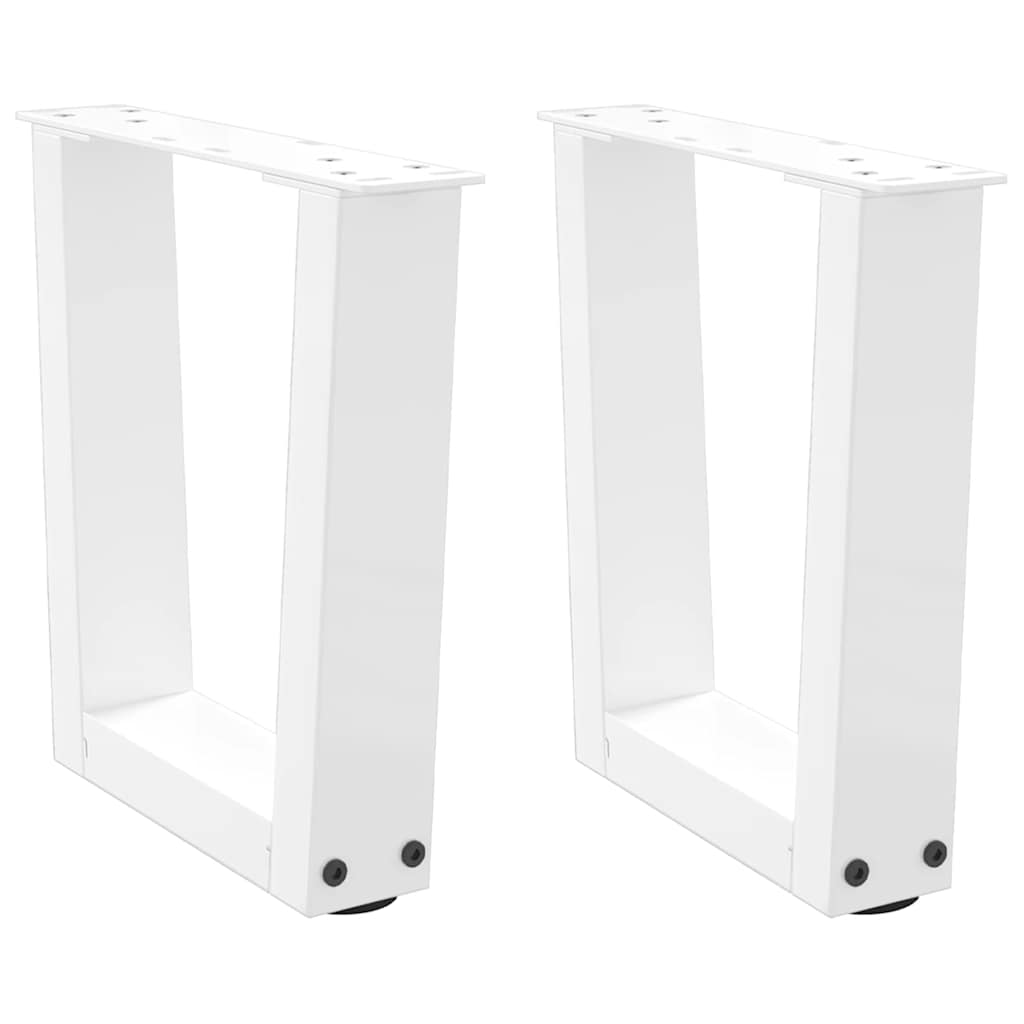 vidaXL Coffee Table Legs V-Shape 2 pcs White 30x(30-31.3) cm Steel 1
