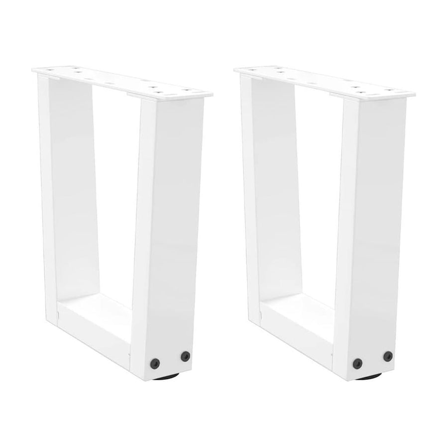 Coffee Table Legs V-Shape 2 pcs White Steel