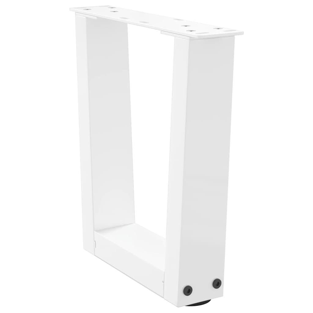 vidaXL Coffee Table Legs V-Shape 2 pcs White 30x(30-31.3) cm Steel 4