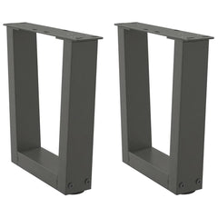 vidaXL Coffee Table Legs V-Shape 2 pcs Anthracite 30x(30-31.3) cm Steel 1