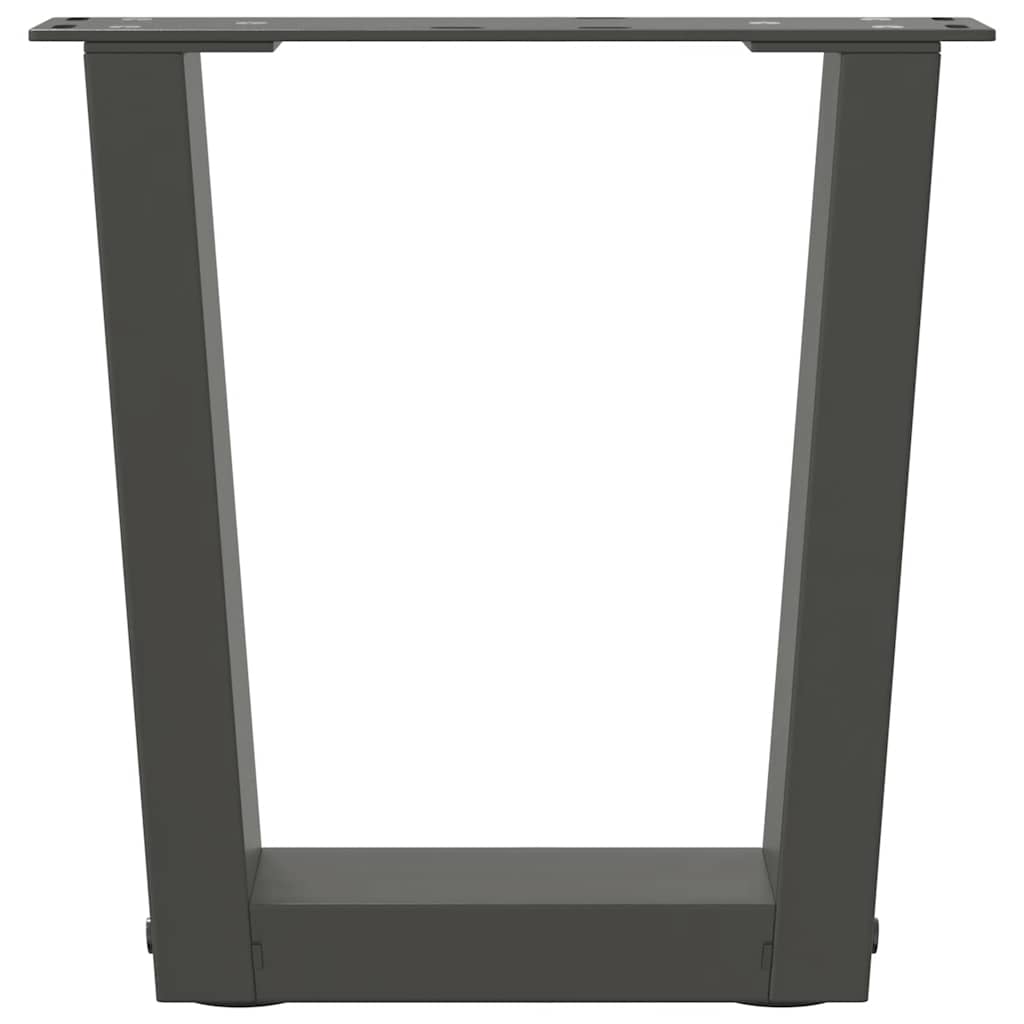 vidaXL Coffee Table Legs V-Shape 2 pcs Anthracite 30x(30-31.3) cm Steel 5