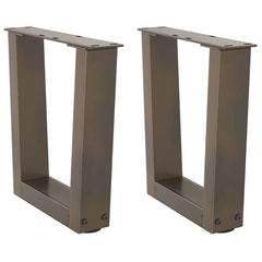 vidaXL Coffee Table Legs V-Shape 2 pcs Natural Steel 30x(30-31.3) cm Steel 1