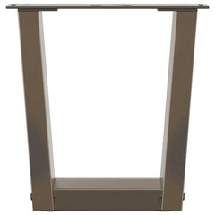 vidaXL Coffee Table Legs V-Shape 2 pcs Natural Steel 30x(30-31.3) cm Steel 5