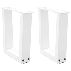 vidaXL Coffee Table Legs V-Shape 2 pcs White 40x(30-31.3) cm Steel 1