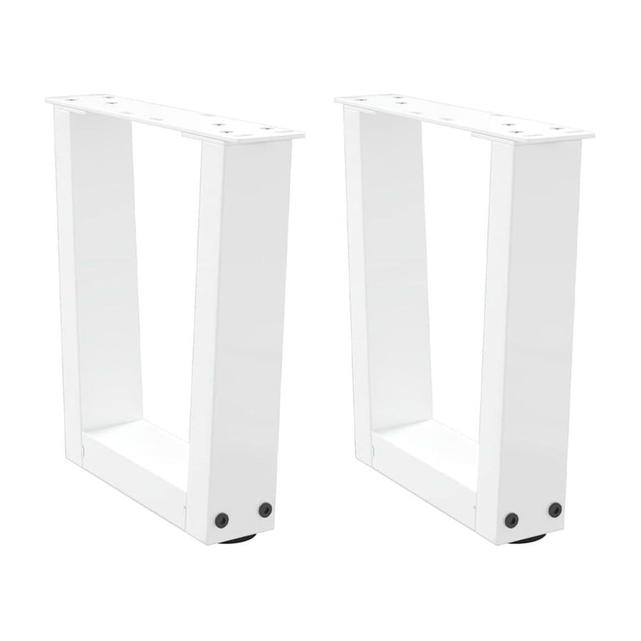 Coffee Table Legs V-Shape 2 pcs White Steel