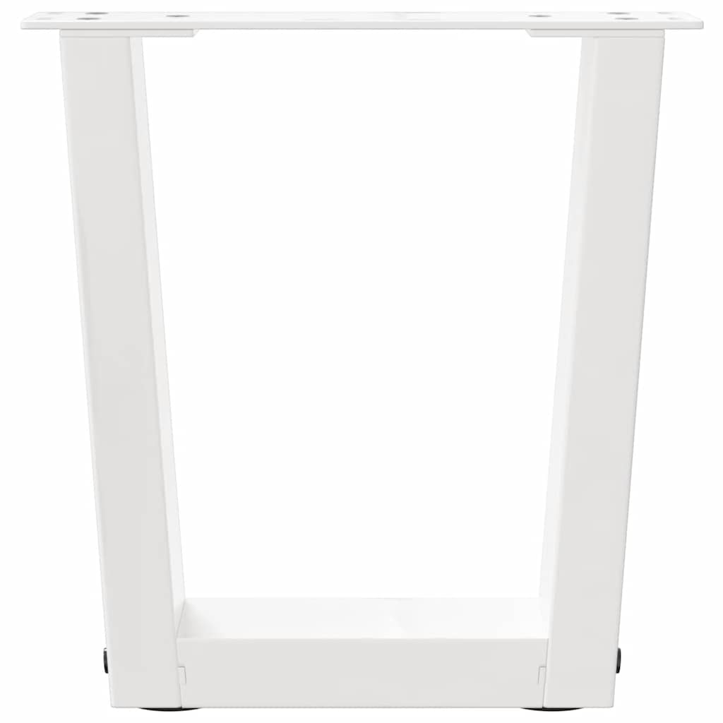 vidaXL Coffee Table Legs V-Shape 2 pcs White 40x(30-31.3) cm Steel 5