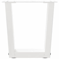vidaXL Coffee Table Legs V-Shape 2 pcs White 40x(30-31.3) cm Steel 5